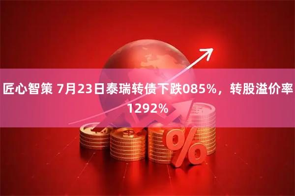 匠心智策 7月23日泰瑞转债下跌085%，转股溢价率1292%